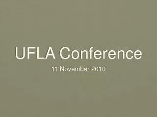 UFLA Conference