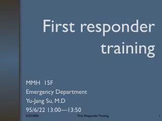 first responder training