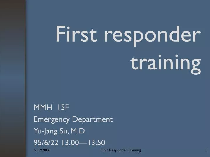 first responder training