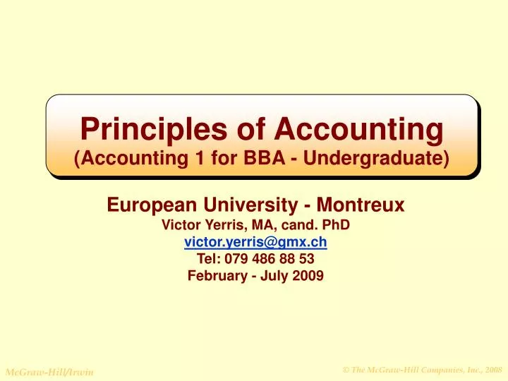 principles of accounting accounting 1 for bba undergraduate