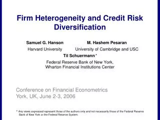 Firm Heterogeneity and Credit Risk Diversification