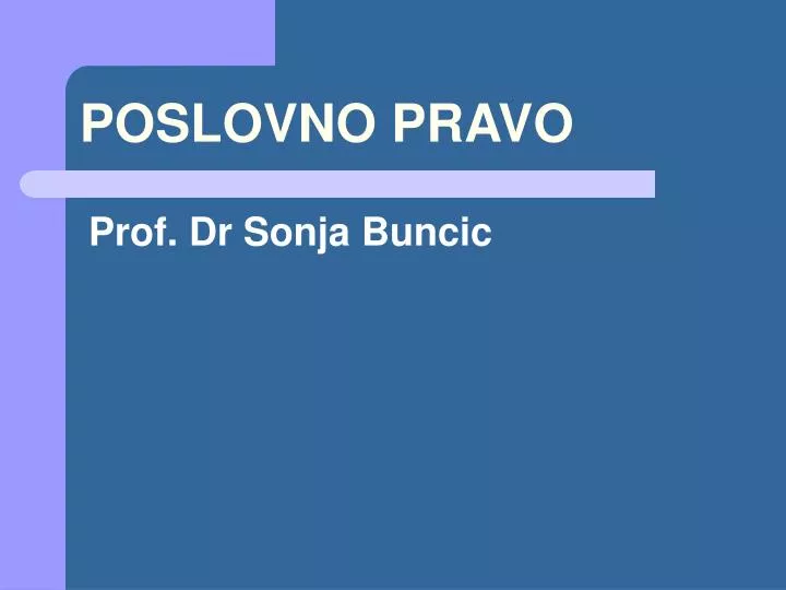 poslovno pravo