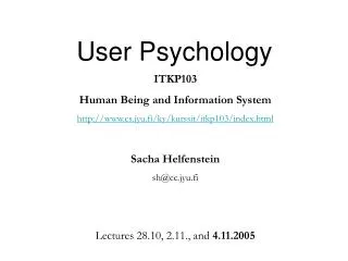 User Psychology