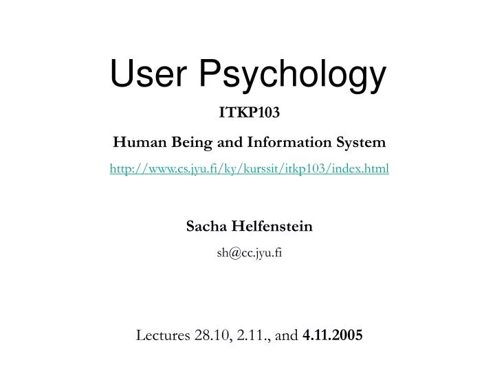 user psychology