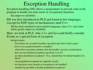 Exception Handling