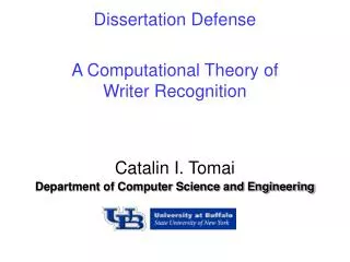 A Computational Theory of Writer Recognition