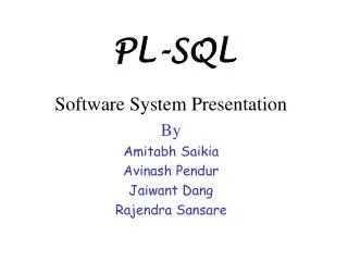 pl sql