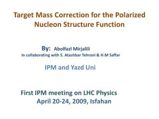 Target Mass Correction for the Polarized Nucleon Structure Function