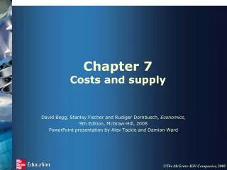 Chapter 7 Costs and supply