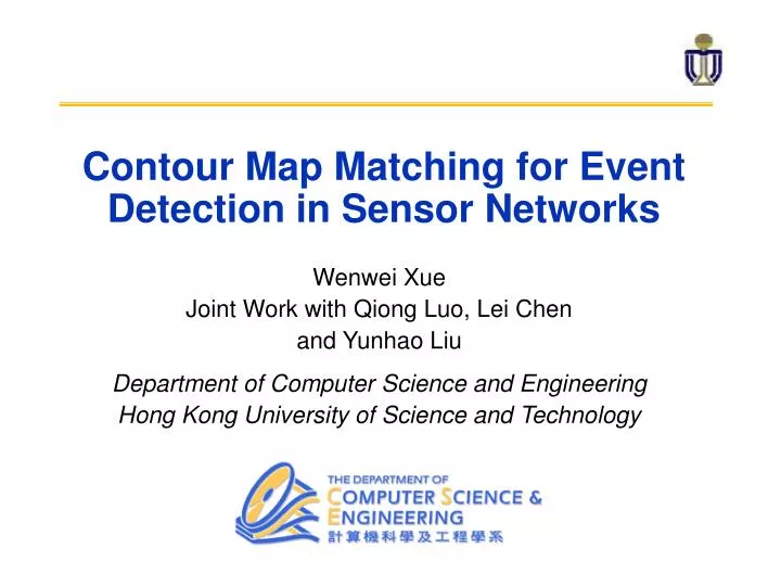contour map matching for event detection in sensor networks
