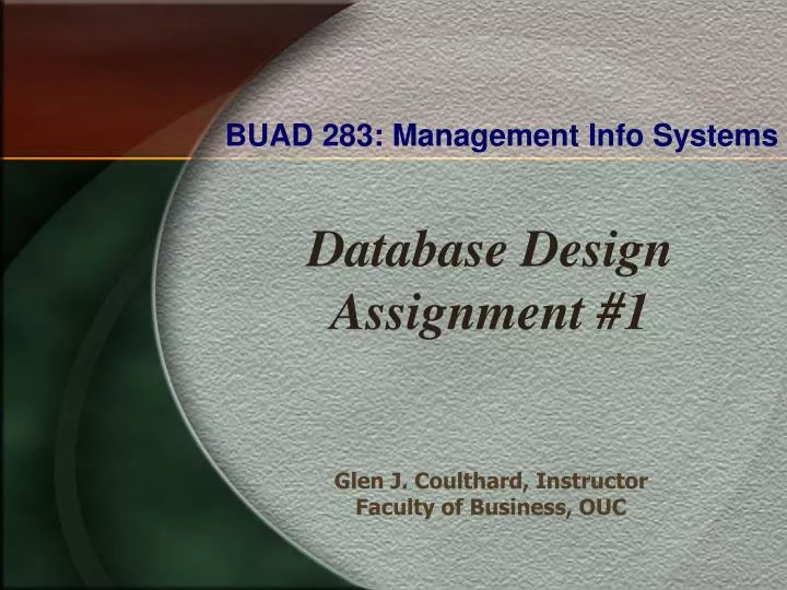 buad 283 management info systems