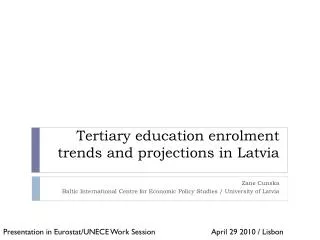 Tertiary education enrolment trends and projections in Latvia