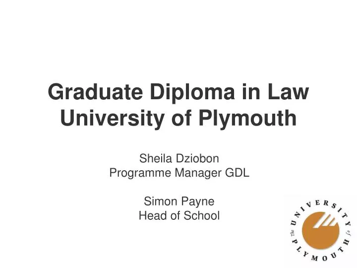 graduate diploma in law university of plymouth
