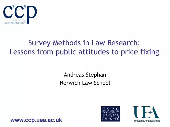 survey methods in law research lessons from public attitudes to price fixing