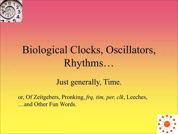 biological clocks oscillators rhythms