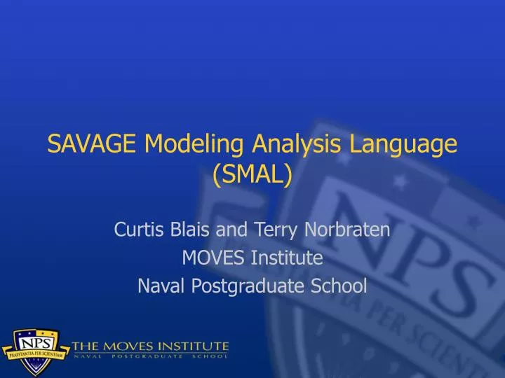 savage modeling analysis language smal