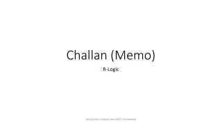 Challan (Memo)