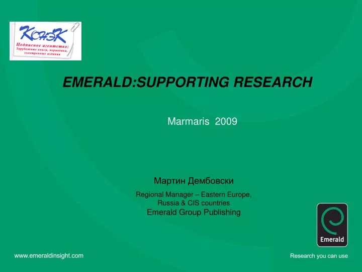 emerald supporting research