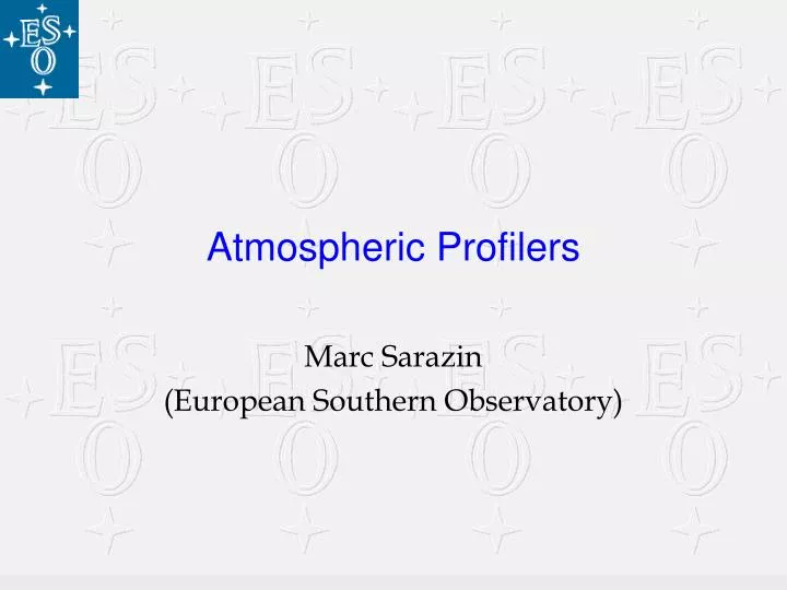 atmospheric profilers