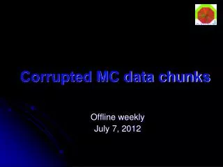 Corrupted MC data chunks