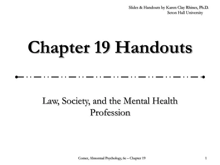chapter 19 handouts