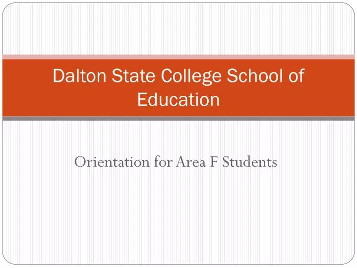 dalton state college school of education