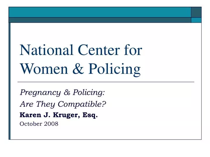 national center for women policing