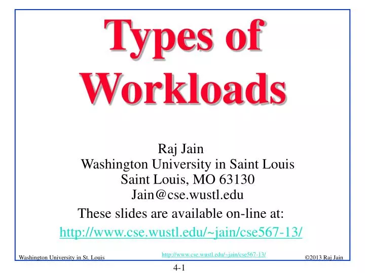 types of workloads