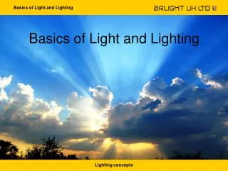 Basics of Light and Lighting