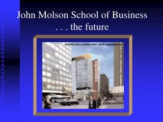 John Molson School of Business . . . the future