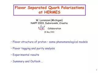 Flavor Separated Quark Polarizations at HERMES