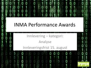 inma performance awards