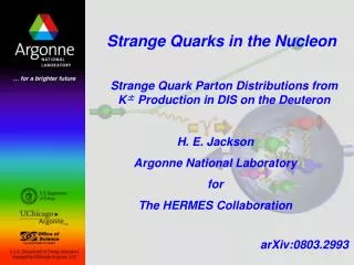Strange Quarks in the Nucleon