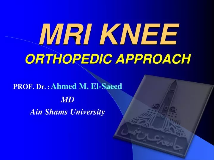 mri knee orthopedic approach