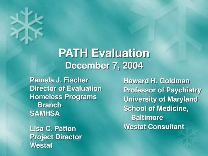 path evaluation december 7 2004