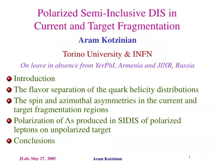 polarized semi inclusive dis in current and target fragmentation