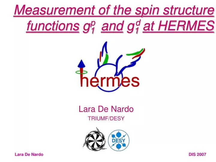 measurement of the spin structure functions g 1 and g 1 at hermes
