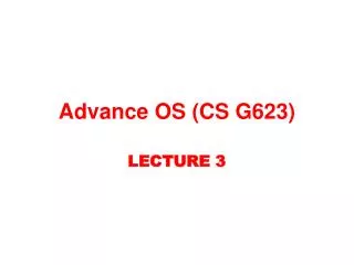 Advance OS (CS G623)