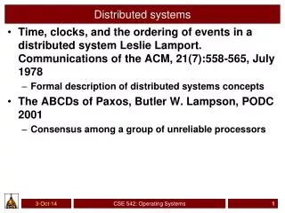 Distributed systems