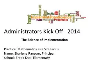 Stage &amp; Scope of implementation