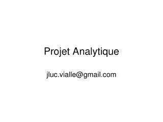 projet analytique