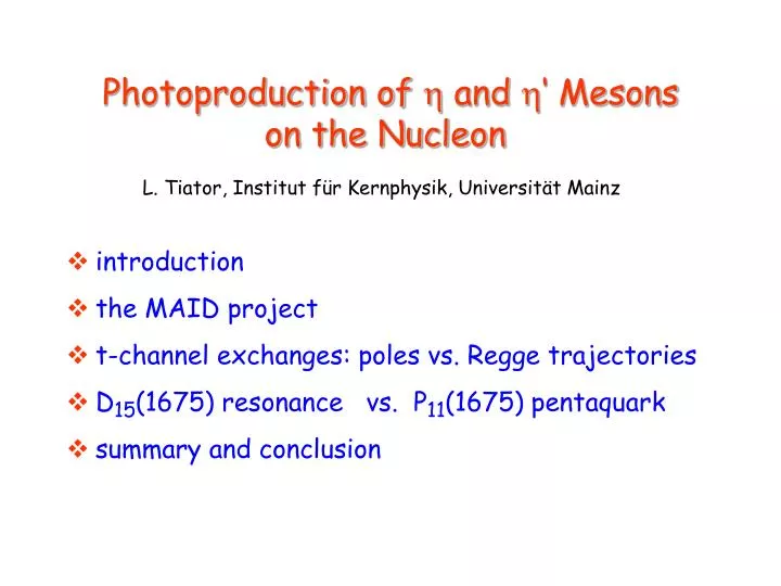 photoproduction of h and h mesons on the nucleon