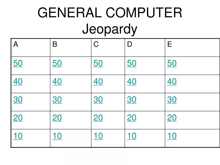 general computer jeopardy