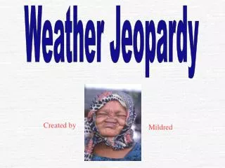 Weather Jeopardy