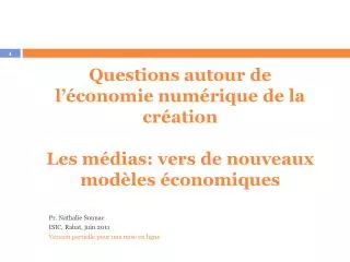 economie des industries cr atives l re num rique