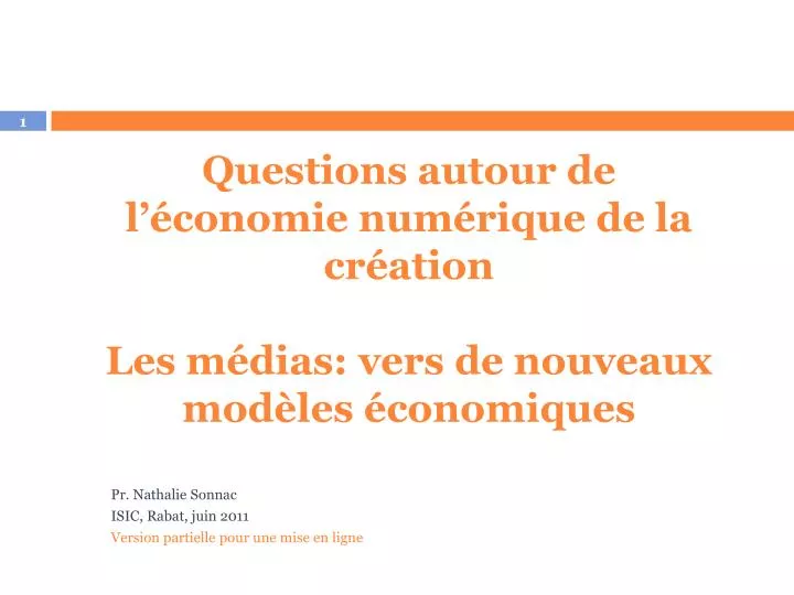 economie des industries cr atives l re num rique