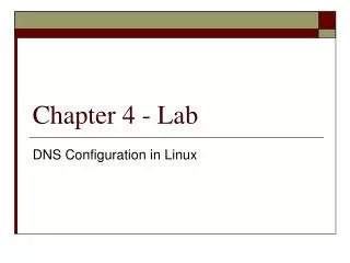 Chapter 4 - Lab