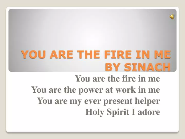 you are the fire in me by sinach