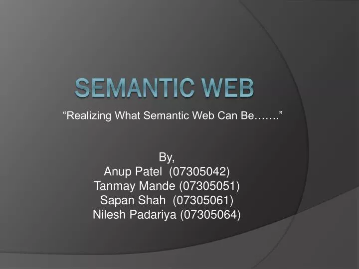 realizing what semantic web can be