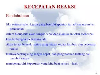 kecepatan reaksi